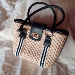 Ralph Lauren straw handbag never used
